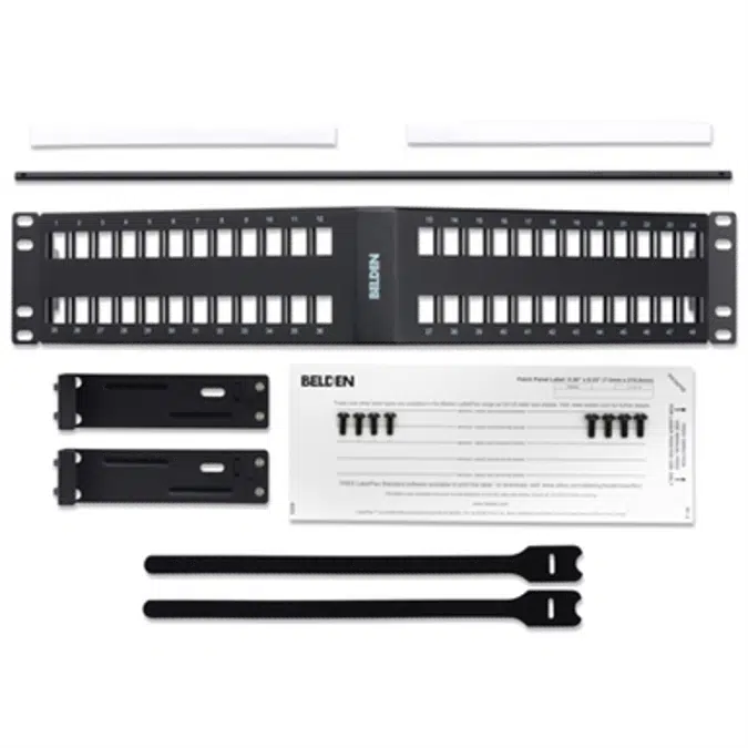 KeyConnect Angled Patch Panel, 48-port, 2U