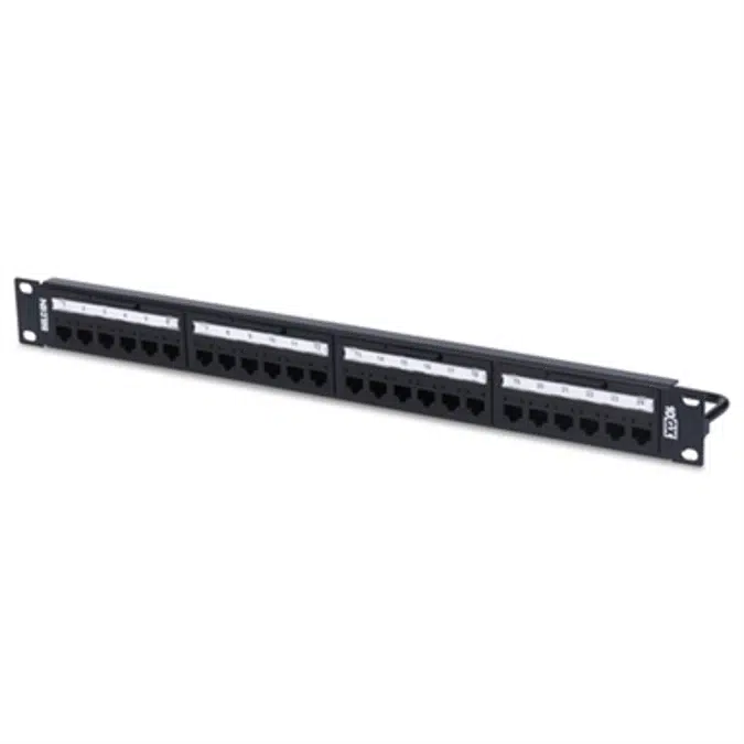 10GX REVConnect Patch Panel (Preloaded), 24-port, 1U, Black