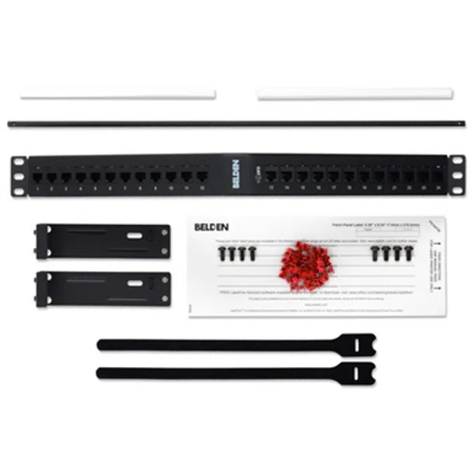 CAT 6 Angled Patch Panel (Jacks), 24-port, 1U