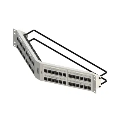 imagem para CAT6+ REVConnect Patch Panel (Preloaded), 48-port, 2U, White