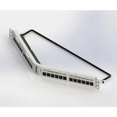 Image pour CAT 5E REVConnect Angled Patch Panel (Preloaded), 24-port, 1U, White