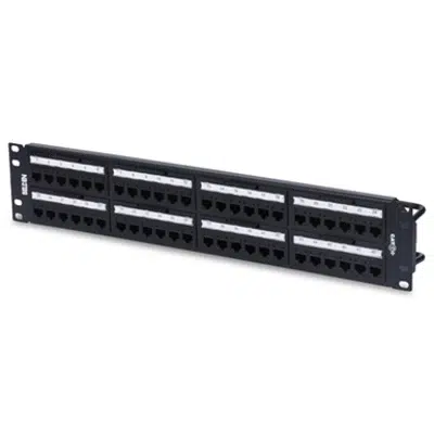 Image for CAT6+ REVConnect Patch Panel (Preloaded), 48-port, 2U, Black