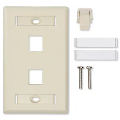 Image for KeyConnect Single-Gang Faceplates, 2-port