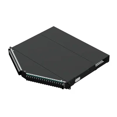 XHD 1U Angled Patch Panel 76P Pre-Term OM4 (Black)图像