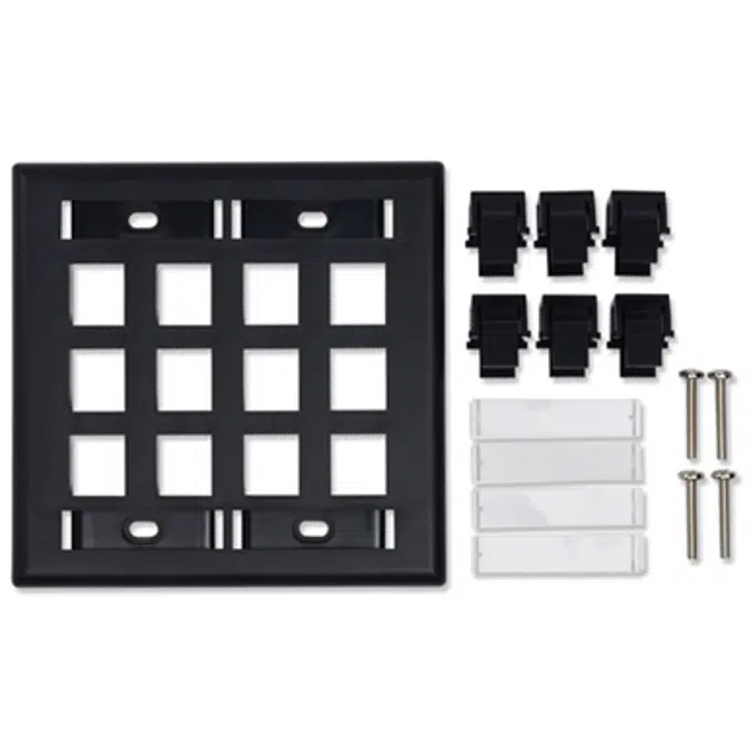 KeyConnect Double-Gang Faceplates, 6-port