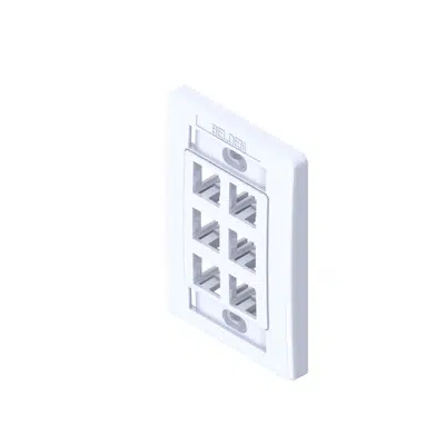 Image for MDVO Single-Gang Faceplates (Interface), 6-port