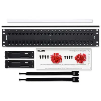 Image for CAT 6 KeyConnect Patch Panels (Flat, w/Jacks), 48-port, 2U