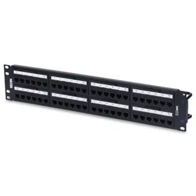 Bild für CAT 5E REVConnect Patch Panel (Preloaded), 48-port, 2U, Black