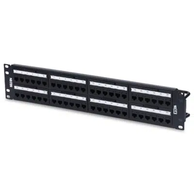 10GX REVConnect Patch Panel (Preloaded), 48-port, 2U, Black için görüntü