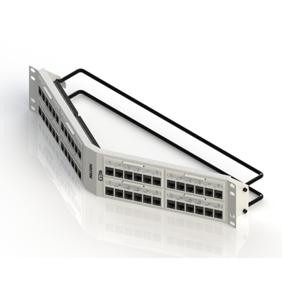 Image for 10GX REVConnect Angled Patch Panel (Preloaded), 48-port, 2U, White