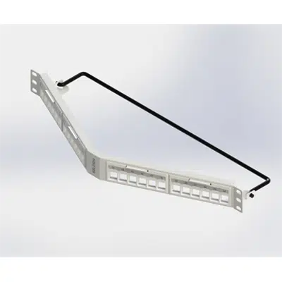 REVConnect Angled Patch Panel&nbsp;, 24-port, 1U, White图像