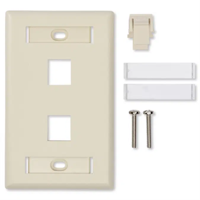 KeyConnect Single-Gang Faceplates, 6-port