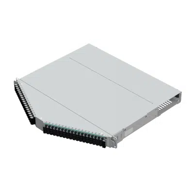 XHD 1U Angled Patch Panel 76P Pre-Term OM4 (White)图像