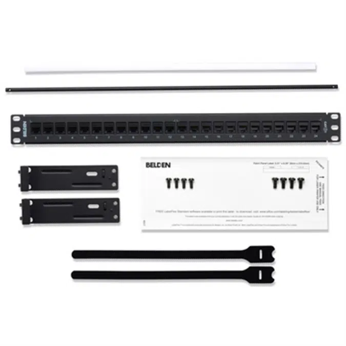 CAT 6 KeyConnect Coupler Patch Panel (Flat), 24-port, 1U