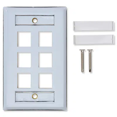 KeyConnect Stainless Steel Single-Gang Faceplates, 2-port 이미지