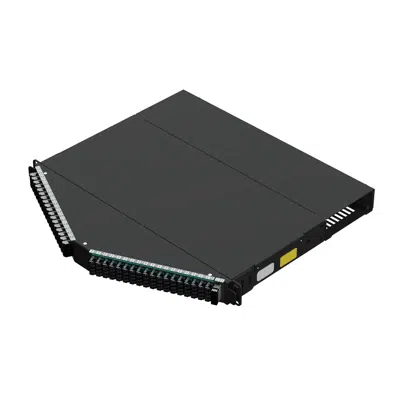 XHD 1U Angled Patch Panel 76P Pre-Term OM4 ALT (Black)图像