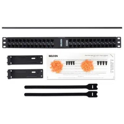 10GX Angled Patch Panel (Jacks), 48-port, 1U图像