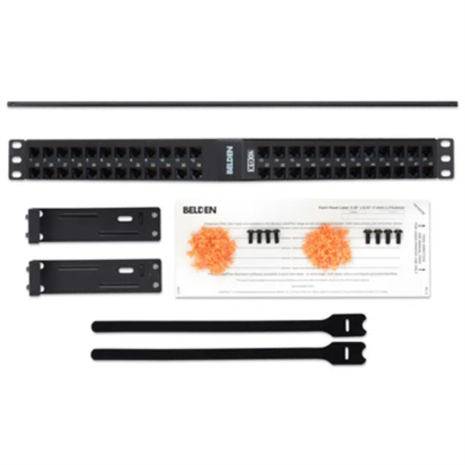 10GX Angled Patch Panel (Jacks), 48-port, 1U