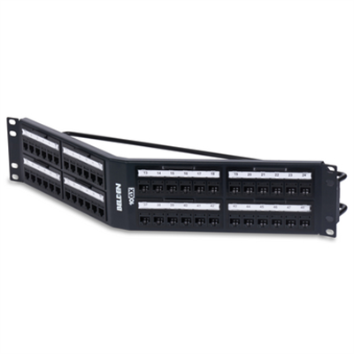 Image for 10GX REVConnect Angled Patch Panel (Preloaded), 48-port, 2U, Black