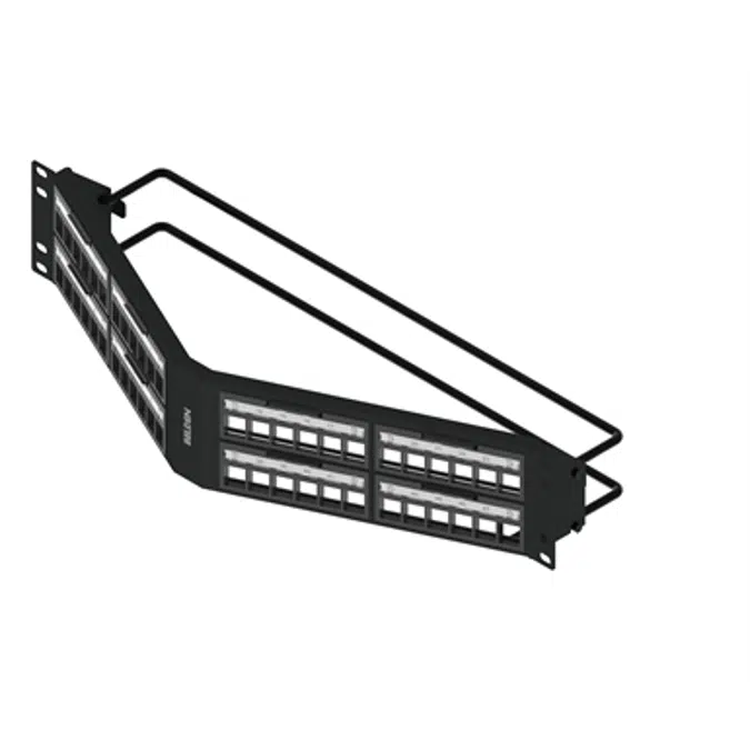 REVConnect Angled Patch Panel , 48-port, 2U, Black