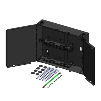 Obrázek pro ECX Wall Mount Panel, 4-Module, Black, Empty
