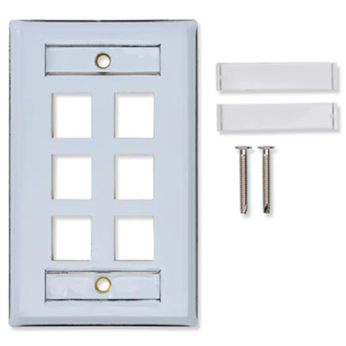 KeyConnect Stainless Steel Single-Gang Faceplates, 1-port