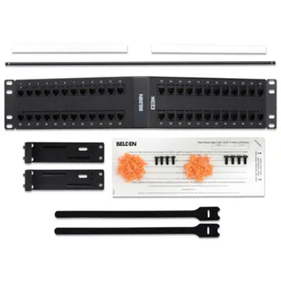 10GX Angled Patch Panel (Jacks), 48-port, 2U图像