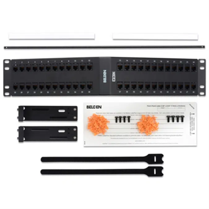 10GX Angled Patch Panel (Jacks), 48-port, 2U