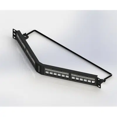 Image for REVConnect Angled Patch Panel&nbsp;, 24-port, 1U, Black