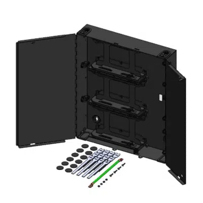 Image for ECX Wall Mount Panel, 6-Module, Black, Empty