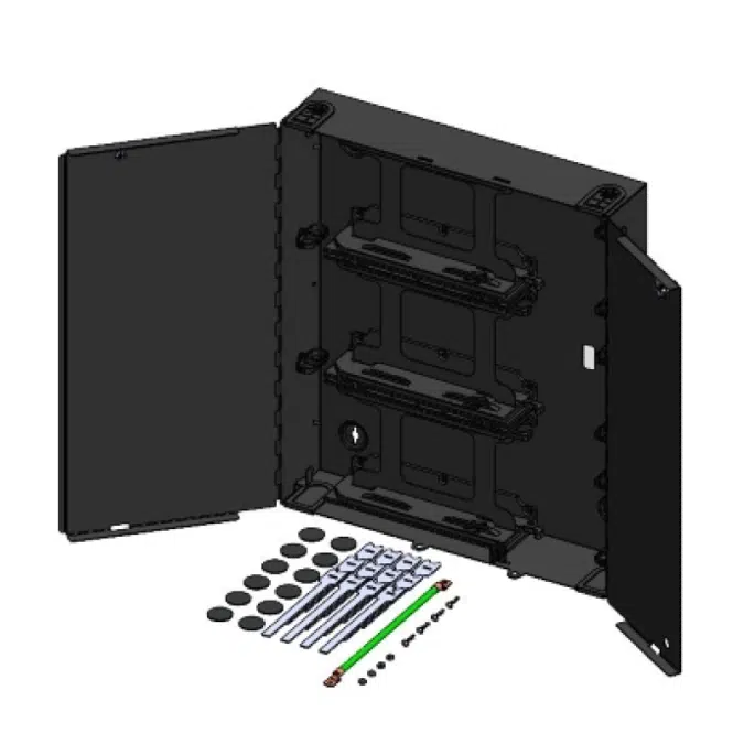 ECX Wall Mount Panel, 6-Module, Black, Empty