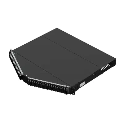 Image for XHD 1U Angled Patch Panel 76P 1 Tray Empty Black Finish (Black LC Adapters)