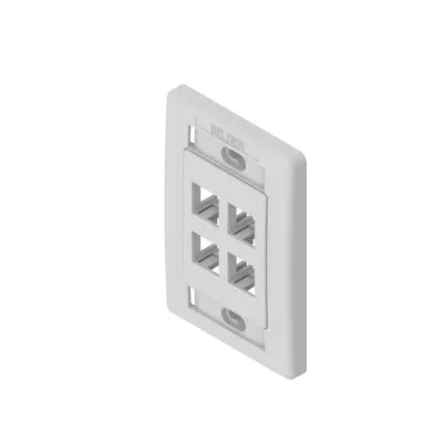 Image for MDVO Single-Gang Faceplates (Interface), 4-port