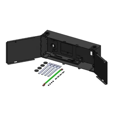 Image for ECX Wall Mount Panel, 2-Module, Black, Empty