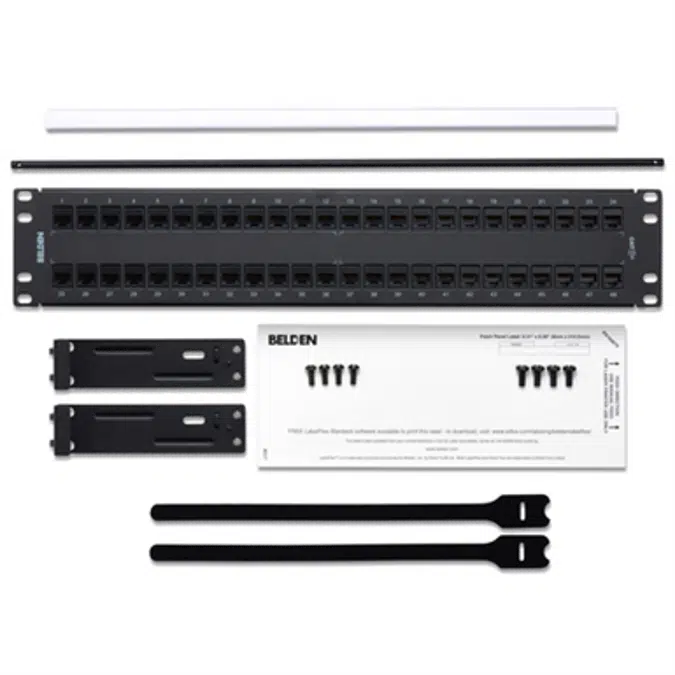 CAT 6 KeyConnect Coupler Patch Panel (Flat), 48-port, 2U