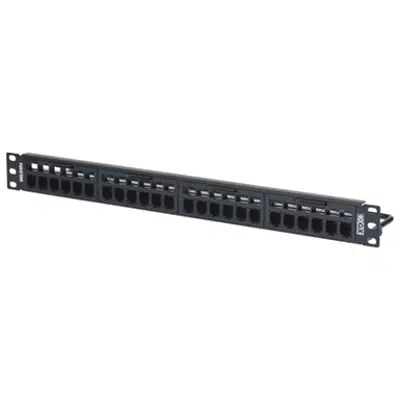 10GX REVConnect Coupler Patch Panel (Preloaded), 24-port, 1U, Black 이미지