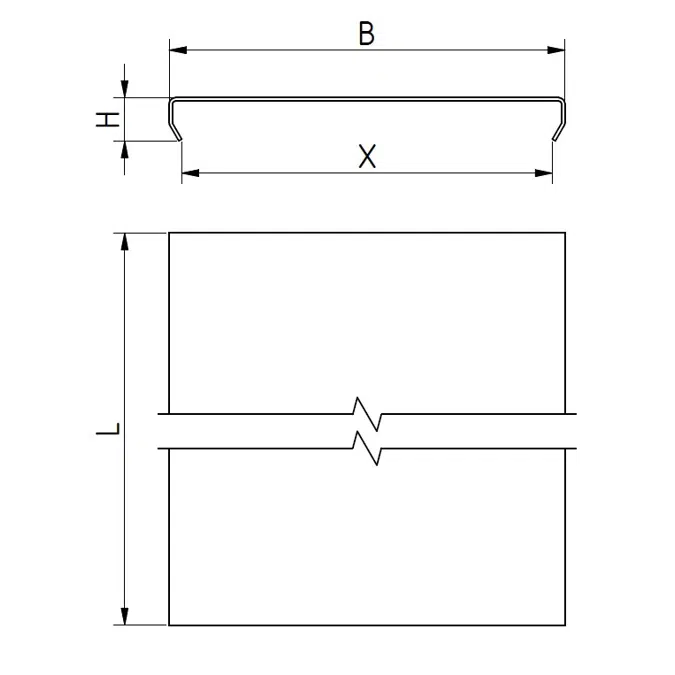 Deckel zu Gitterbahn 100, RAL 7035