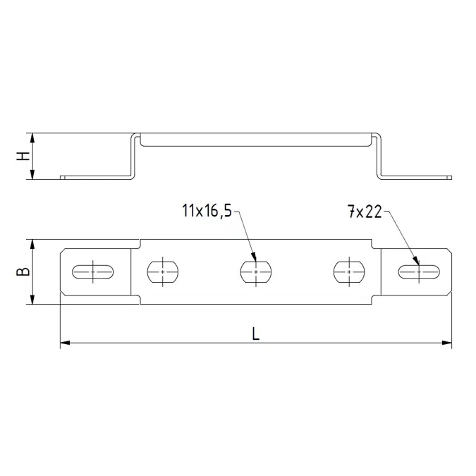 Adapter seitlich A4, 1.4404