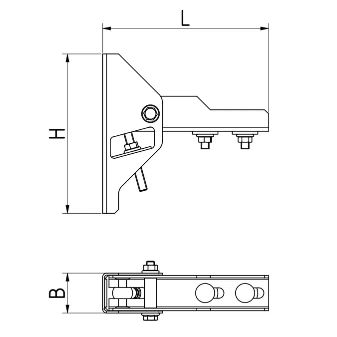 Verstellb. Multifix Konsole verzahnt fvz