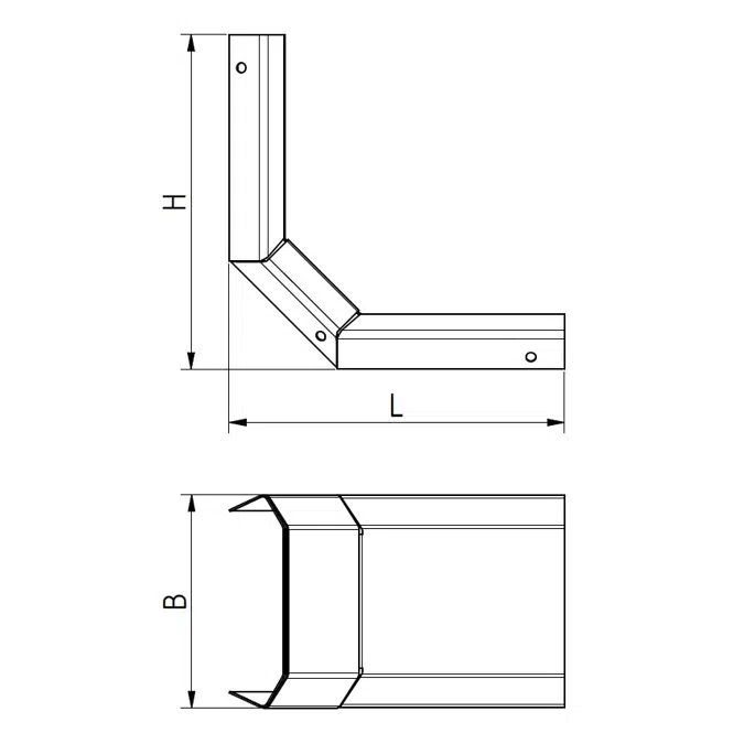 Hochkant-Abdeckung in RAL 9010