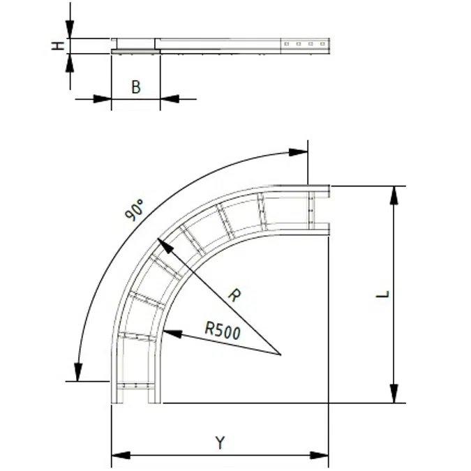 WSMB-Bogen 90° 200 x 60 A4, 1.4404