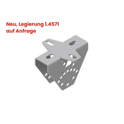 Image for 2-Loch-Kopfplatte winkelverstellbar A4, 1.4571