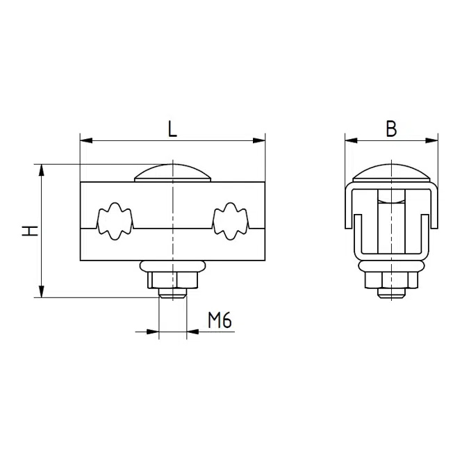 Erdungsklemme isolationsdurchdringend gvz