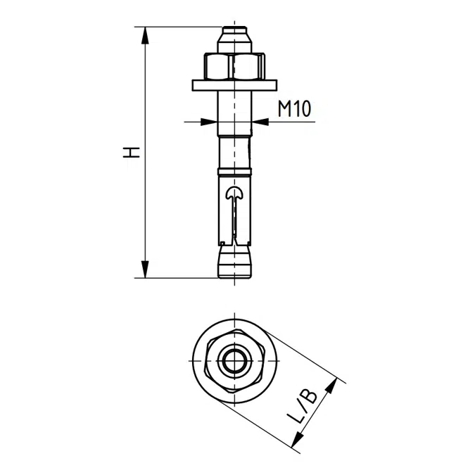 Bolzenanker FAZ II Plus 10/10 HCR M10 x 95 rostfrei 1.4529