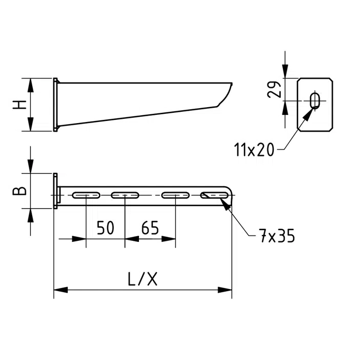 Funktionserhalt-Ausleger standard 100 gvz