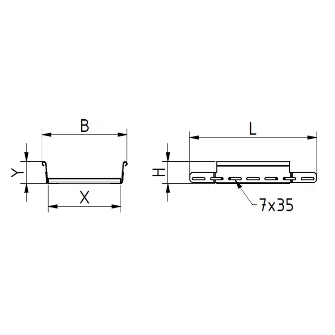 Kabelpritschen Segment 200 x 60 ZMA