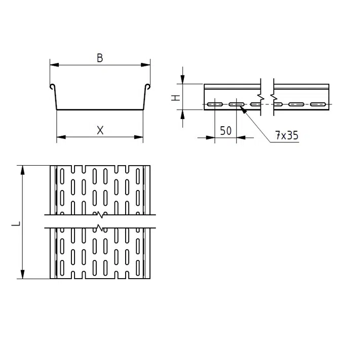 Kabelbahn 100 x 60 ZMA