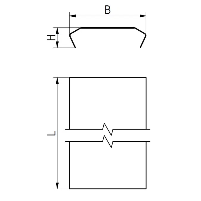 C-Kanal Deckel 50 L = 1000 in RAL 9010