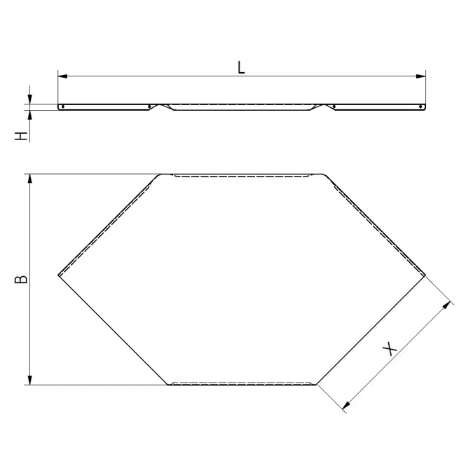 Deckel zu Winkel 90° NW 100 x 60 A4, 1.4404