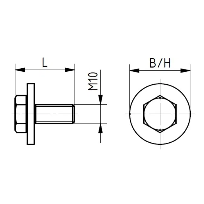 6kt-Schraube M10 x 25 inkl. U-Scheibe A4, 1.4404